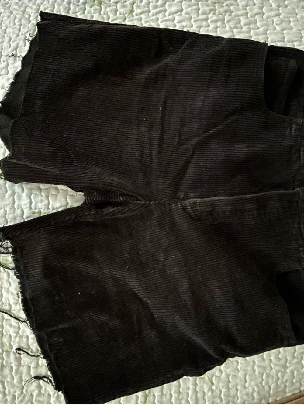 Men's Black Corduroy Shorts